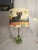 Mid 20th Century Mid 20th Century Mid-Century Modern Etched Glass Lamp + Atomic Cat Print Shade For Sale - Image 5 of 10