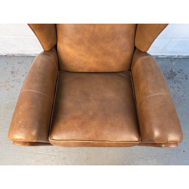 Late 20th Century Wing-Backed Reclining Lounge Chair For Sale In New York - Image 6 of 14