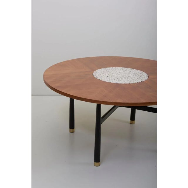 Large Walnut and Terrazzo Marble Table by Harvey Probber, 1960s For Sale - Image 13 of 14