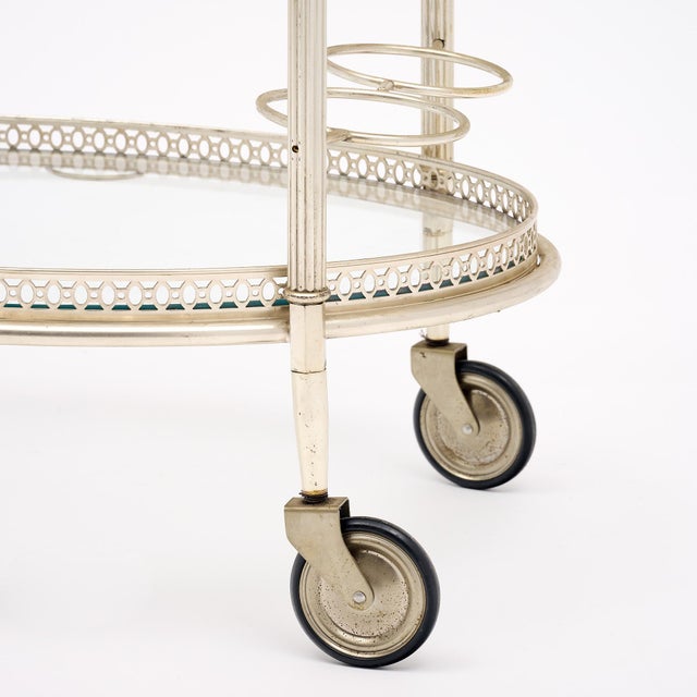 Art Deco Art Deco Period Silver Bar Cart For Sale - Image 3 of 9