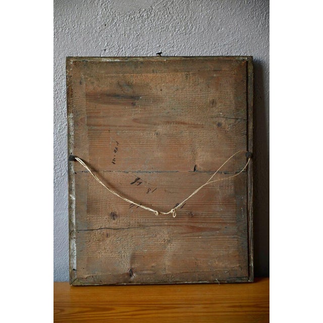 Boho Chic Antique Patinated Gilded Beveled Mirror, 1814 For Sale - Image 3 of 11