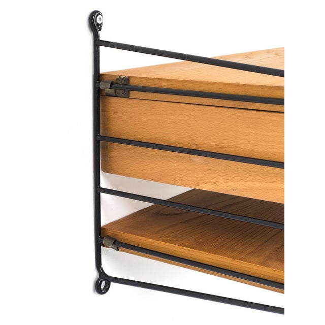 Black Vintage Wall Shelf by Kajsa & Nils Strinning for String, 1960s For Sale - Image 8 of 13