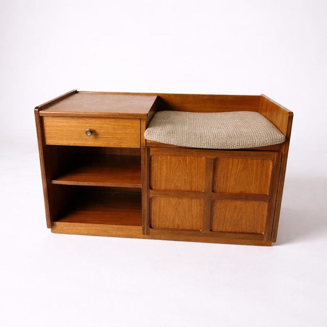 Mid-Century Modern Teak Telephone Bench from Nathan Furniture, 1960s For Sale - Image 10 of 10