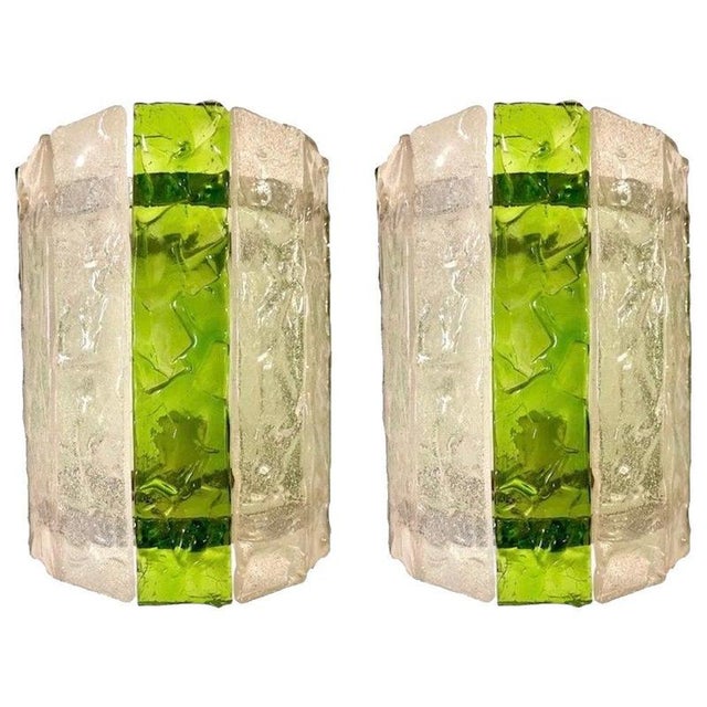 Vintage Italian Wall Light in Glass by Albano Poli for Poliarte, 1970s, Set of 2 For Sale - Image 10 of 10