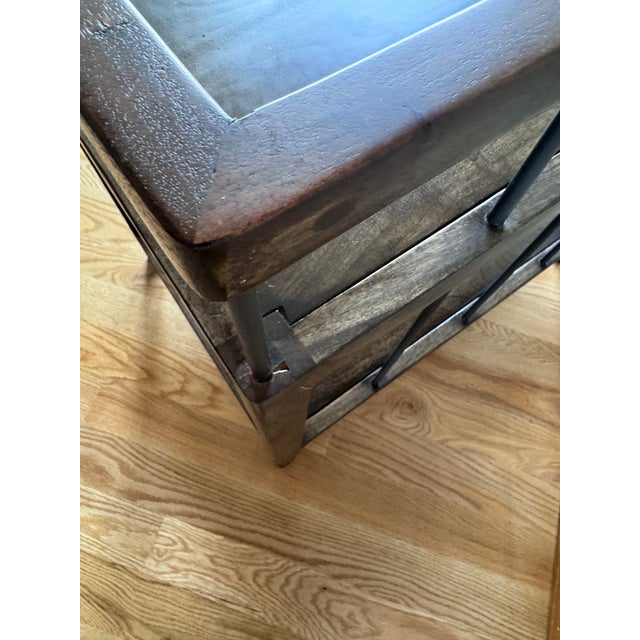Pair of Four Hands Howard Nightstands in Pecan – Wood & Metal Bedside Tables For Sale - Image 10 of 12