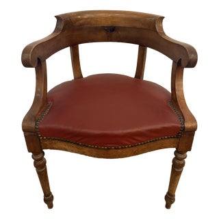 Vintage French Desk Chair, 1930s For Sale