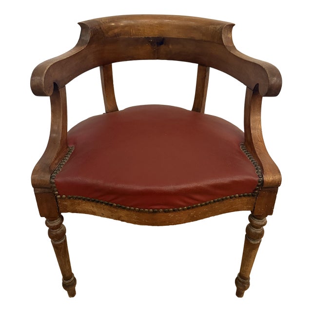Vintage French Desk Chair, 1930s For Sale