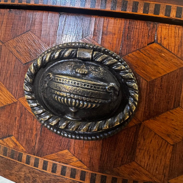 Brown Louis XVI Style Marquetry Game Table, 1900s For Sale - Image 8 of 18