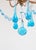 Italian Chandelier with Turquoise Blue Drops, 1960 For Sale - Image 6 of 8
