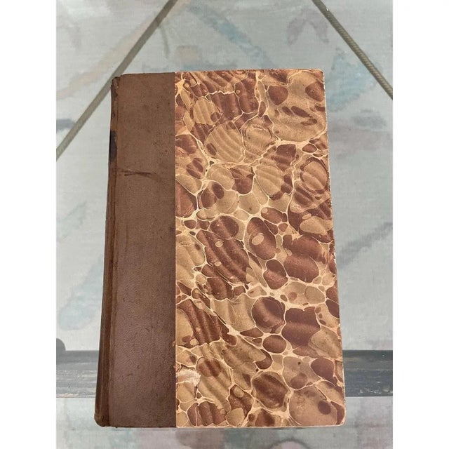 Antique French Leather Bound Books- Set of 4 For Sale - Image 4 of 12