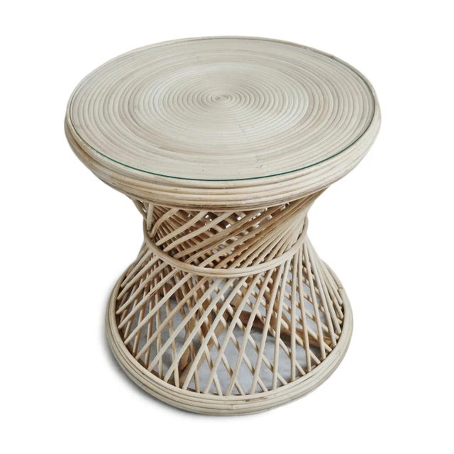 Hourglass Wicker Side Table Chairish