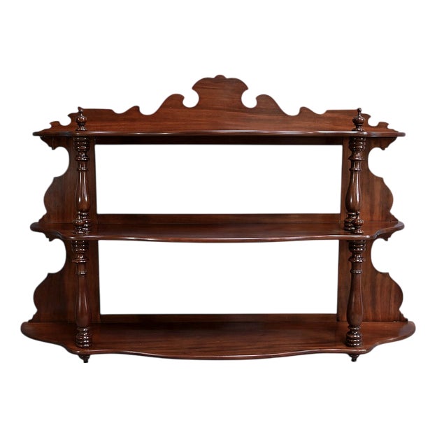 Louis-Philippe Wall Shelf in Mahogany For Sale