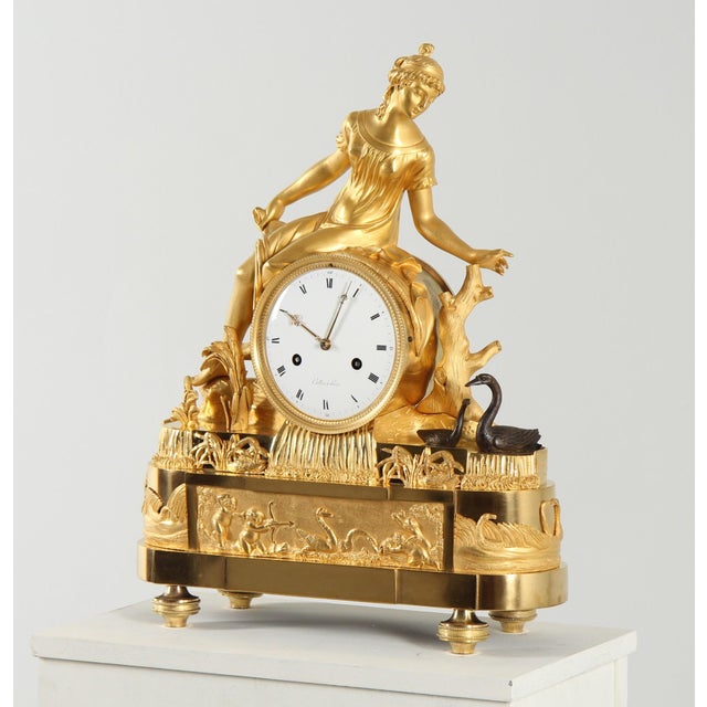 French Mantel Clock Allegory of Love, Paris, 1815 For Sale - Image 4 of 16