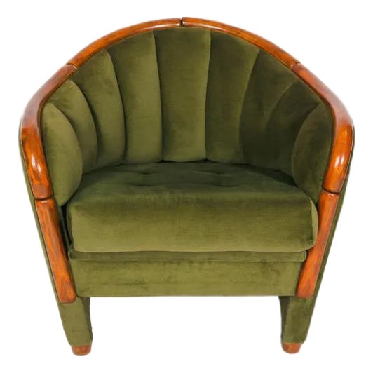 Green Armchair from Ton, 1950s For Sale