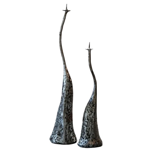 Floral Candleholders by Chanel Kapitanj, Set of 2 For Sale