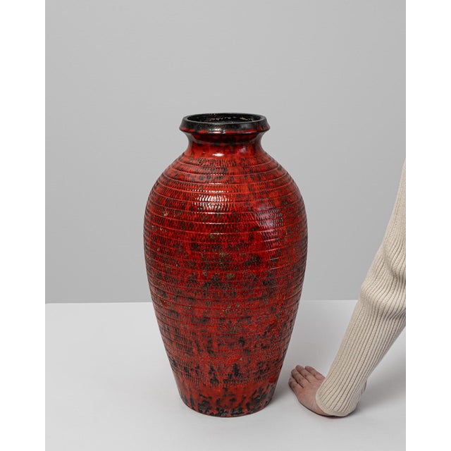 Mid-Century Modern 20th Century German 'W. Germany' Ceramic Vase For Sale - Image 3 of 18