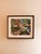 Loose abstract landscape in oil, with blocky planes of brown, mauve, slate blue and blush broken up by quick leaf-shaped...