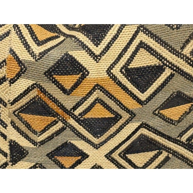 Kuba Cloth Geometric Decorative Pillow. For Sale - Image 11 of 12