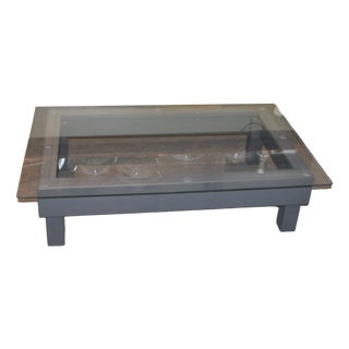 Modern Coffee Table with Glass, 2018 For Sale