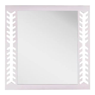 Fleur Home Audubon Spruce Square Mirror in Lite Lavender, 30x30 For Sale