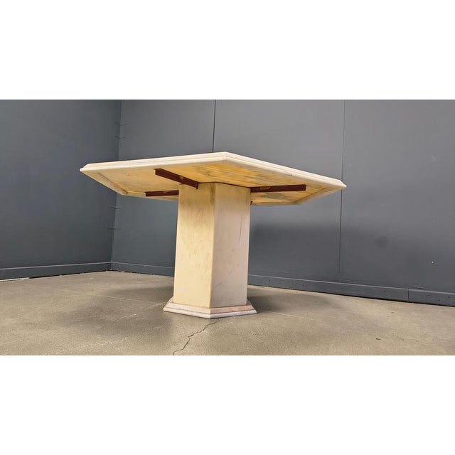 Beige Italian Octagonal Marble Dining Table, 1970s For Sale - Image 8 of 16