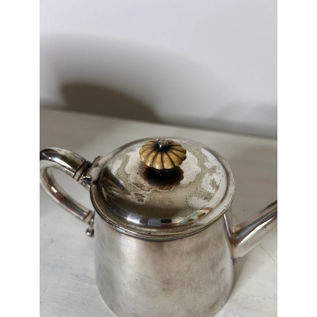 Late 19th Century Antique Hotel Silver Plated Small Teapot For Sale - Image 5 of 10