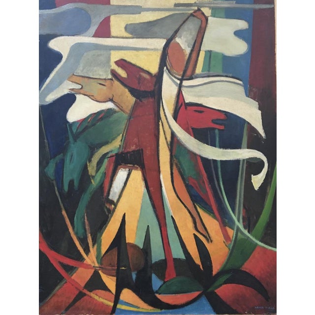 Xavier Albert Fiala, Phoebus, 1945, Oil on Wood For Sale - Image 9 of 9