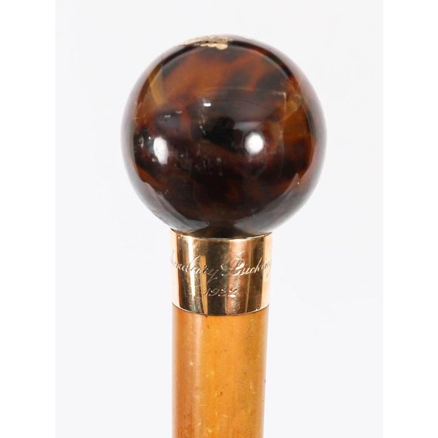 Antique Walking Stick Cane in 18k Gold, 1800s For Sale - Image 4 of 11