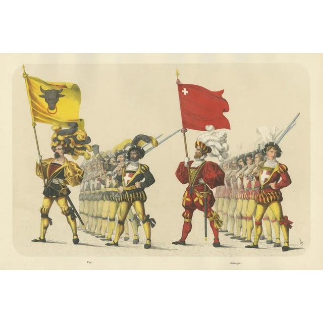 Beige A Celebration of Swiss Heritage and Strength, 1855, Paper For Sale - Image 8 of 10