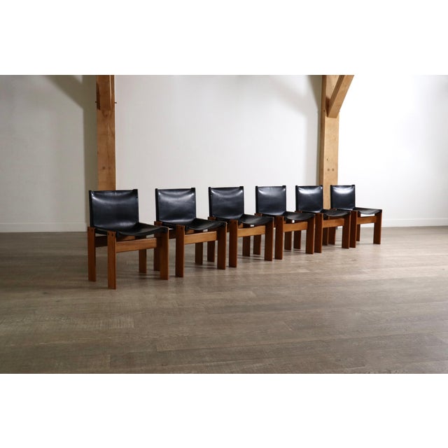 Monk Dining Chairs by Afra and Tobia Scarpa for Molteni, Italy, 1974, Set of 6 For Sale - Image 12 of 12