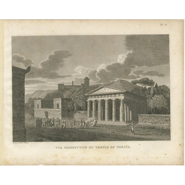 Tardieu, Set of Two Ancient Greek Temple Views, Parthenon and Theseion, 1825, Engraving For Sale - Image 3 of 13