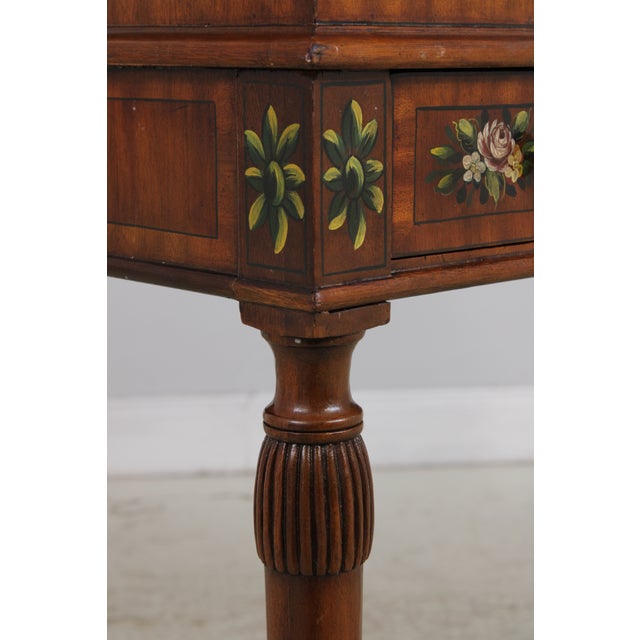 Maitland Smith Adams Style Paint Decorated Mahogany Carlton House Desk For Sale - Image 17 of 18