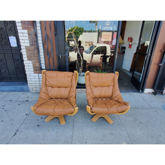1980s Pair of Danish Modern Chairs For Sale - Image 14 of 15