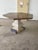 Restoration Hardware French Distressed Hexagonal Dining Table With Cast Pedestal For Sale - Image 4 of 8