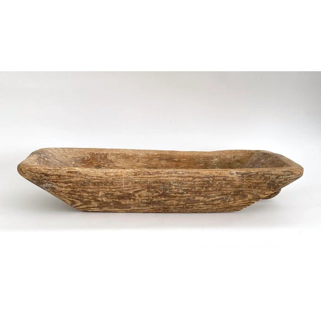 Rustic Turkish Dough Bowl W/ Handle For Sale - Image 4 of 10