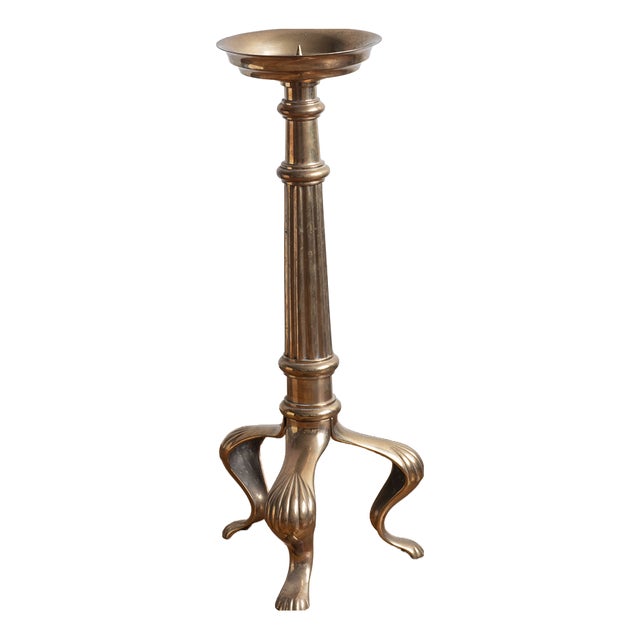 Large Bronze Candleholder, 1950s For Sale