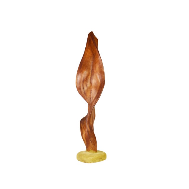 Mid Century Abstract Natural Irregular Shape Wood Sculpture For Sale - Image 10 of 10