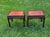 Chinese Padauk and Burl Panel Side Tables, Pair, Labeled j.l. George & Co., Hong Kong For Sale - Image 13 of 14