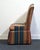 Late 20th Century Pennsylvania House Navy Blue, Rust & Beige Stripe Upholstered Skirted Dining Side Chair For Sale - Image 5 of 11