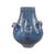 The softly tapered silhouette features a rich blue tone enhanced with delicate bubble detailing within the glass. Raised...
