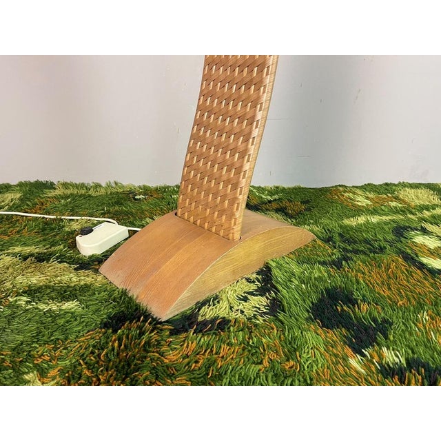 Italian Sculptural Woven Cane Floor Lamp, 1980s For Sale - Image 12 of 13