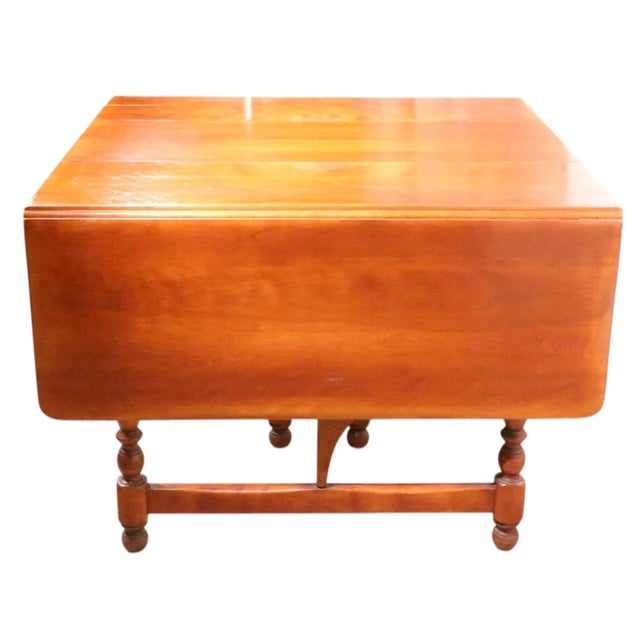 Mid 20th Century Mid 20th Century Cushman Colonial Danby Model N 7130 Butterfly Drop Leaf Extension Table For Sale - Image 5 of 16