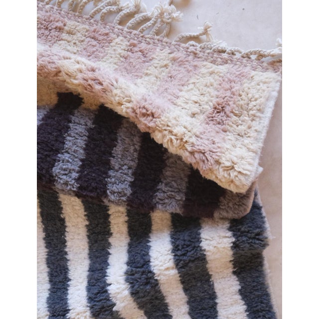 Modern Striped Moroccan Rug - 9.8 X 8.3 Ft For Sale In Cleveland - Image 6 of 8