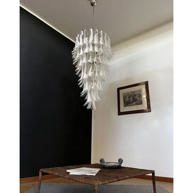 1990s Large Italian Murano Glass Spiral Chandelier, 1990s For Sale - Image 5 of 18