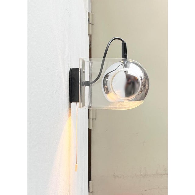 Silver Mid-Century Space Age German Model 540 Wall Lamps in the style of Gino Sarfatti, 1960s, Set of 2 For Sale - Image 8 of 18