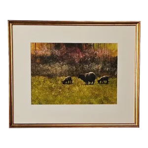 A Watercolor, "February Offspring" by Miguel Dominguez, u.s.a. Circa 1990