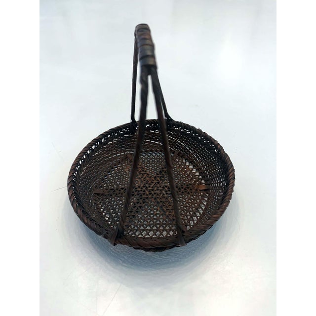 Important Miniature Japanese Bamboo Basket by Hayakawa Shokosai I For Sale - Image 14 of 14