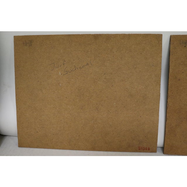 Cabin 1930s Vintage Josef Suchomel Oil on Board Painting For Sale - Image 3 of 4