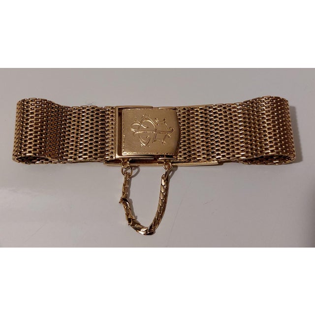 Vintage Bracelet in 18 Karat Gold with 18 Diamonds attributed to Omega, 1957 For Sale - Image 11 of 18