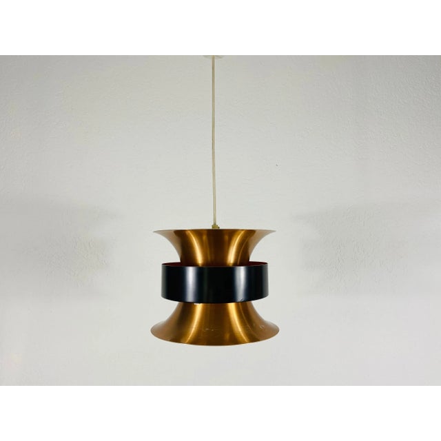 Black Danish Copper and Black Pendant Lamp, 1960s For Sale - Image 8 of 13
